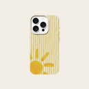 Case Branca com Estampa de Sol para iPhone
