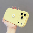 Case Amarela com Flor em Alto-Relevo para iPhone