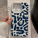 Case Branca com Estampa Abstrata para iPhone – Design Minimalista Premium
