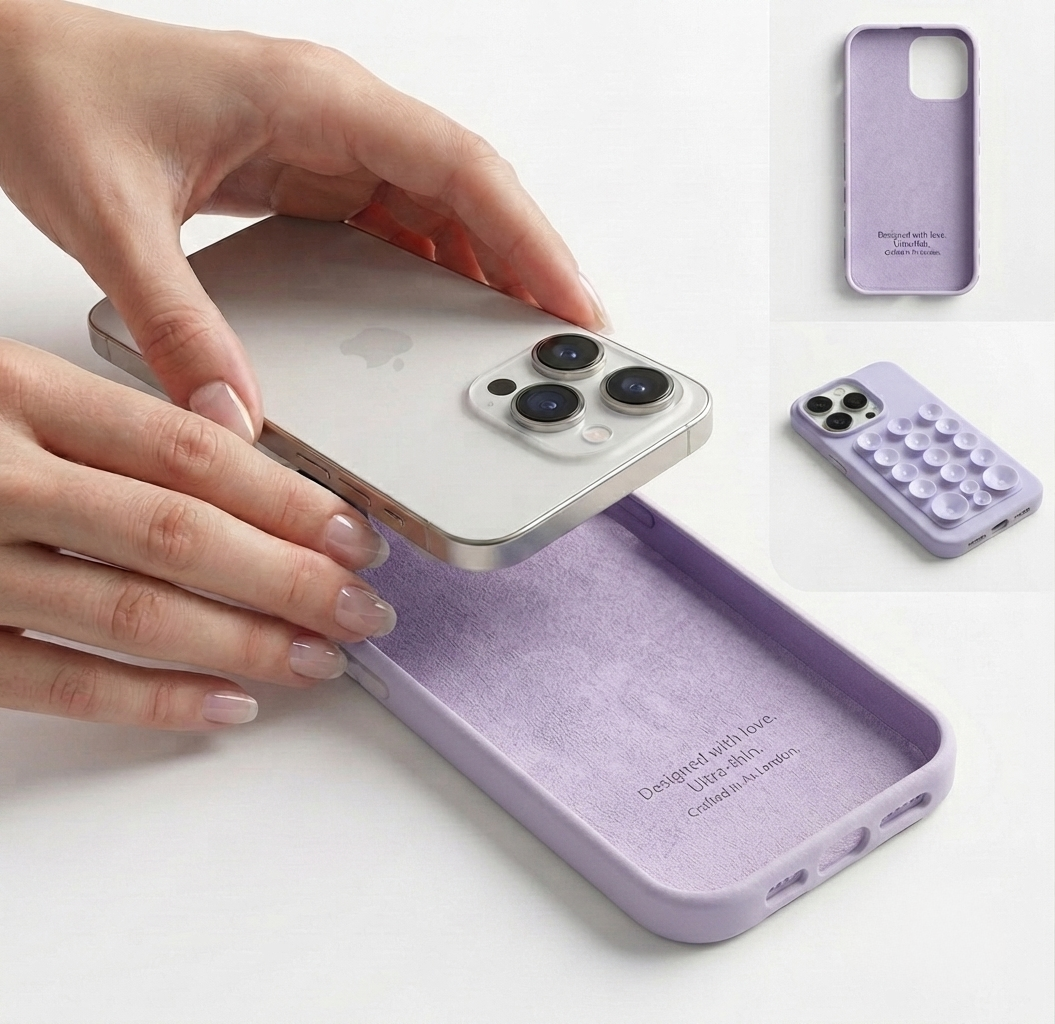 Cases Minimalista com Ventosas para iPhone