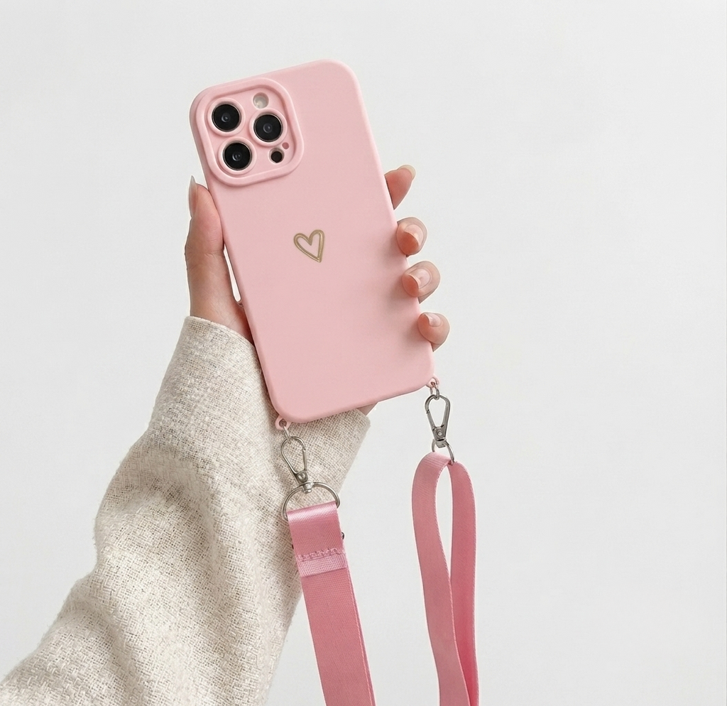 Case Coração com Alça para iPhone